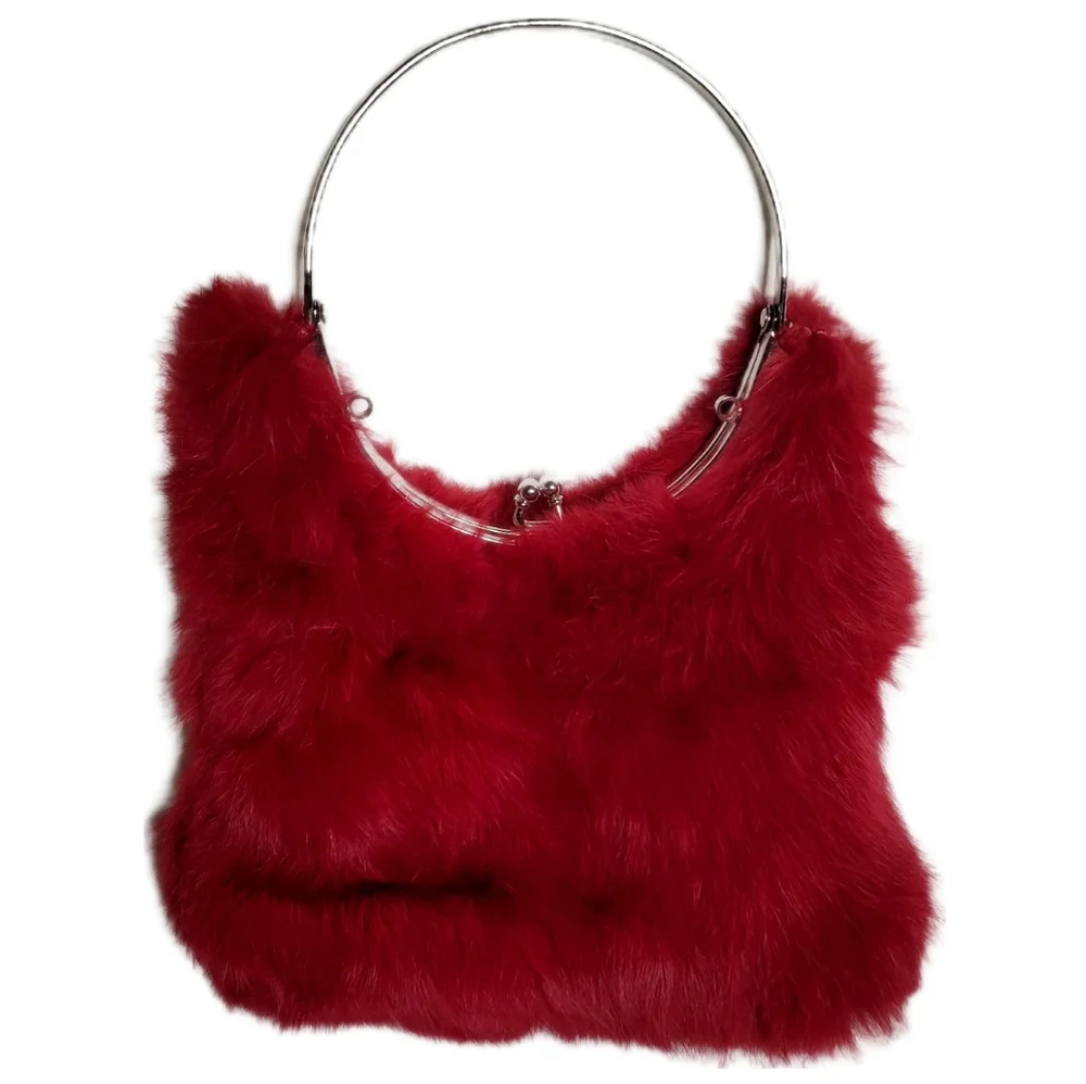 Vintage Fur Sterling Silver Clutch Handbag - Picture 3 of 11